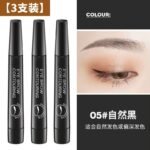 Simulated four point waterproof eyebrow pencil