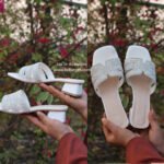 Stunning French style girls shoes with rhinestone square toe, elegant chucky heel - Image 4